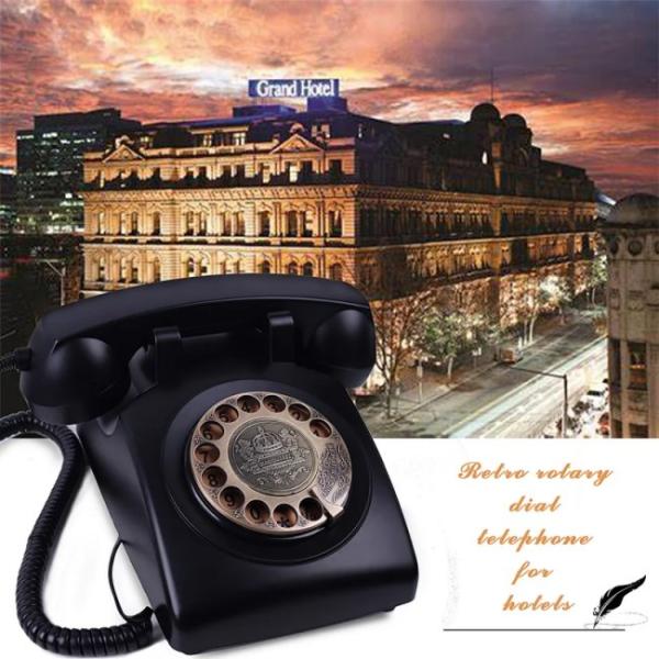 Wired LAN Corded Landline Phone Old Style Vintage Wall Telephone