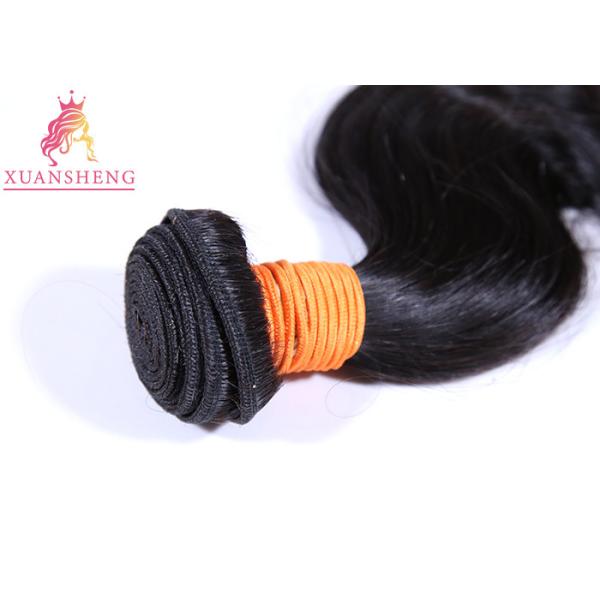 Black Brazilian Virgin Human Hair No Shedding Body Wave Bundles Free