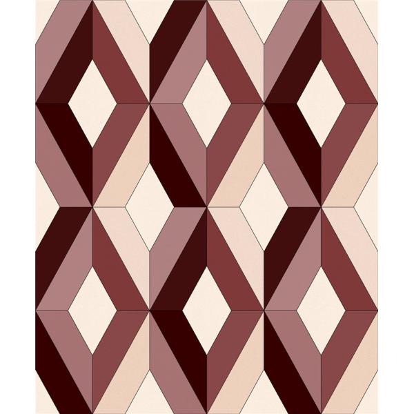 Geometric Print 3D PVC Wallpaper Waterproof For TV Wall Background , Eco Friendly