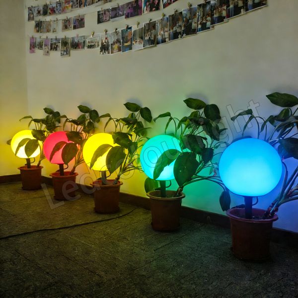 DC24V Waterproof Lighting DMX RGB LED Sphere Lights For Garden Grass Decoration
