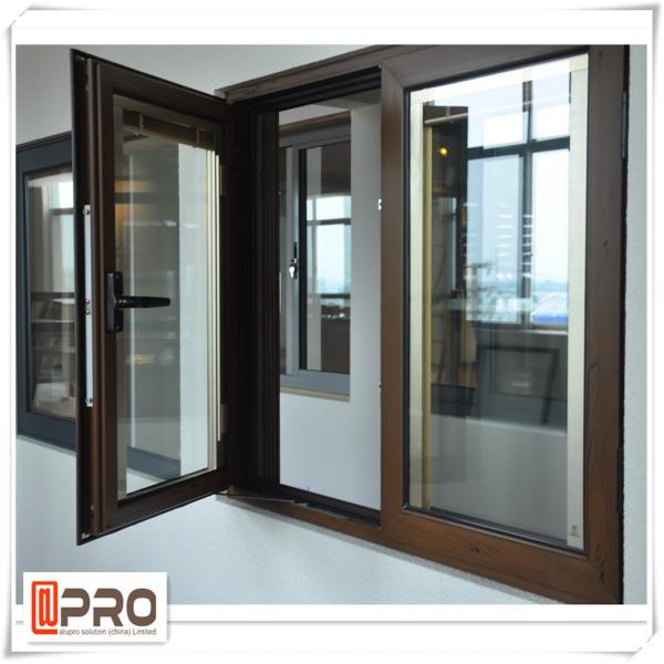 Energy Efficient Customized Aluminum Casement Windows Double Glazed inward opening asement window with