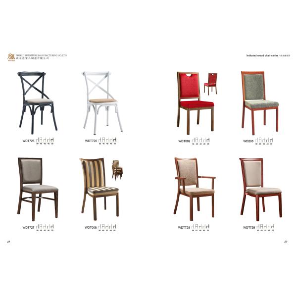 Aluminum Frame Modern Stackable Dining Chair NO Folded SGS ISO