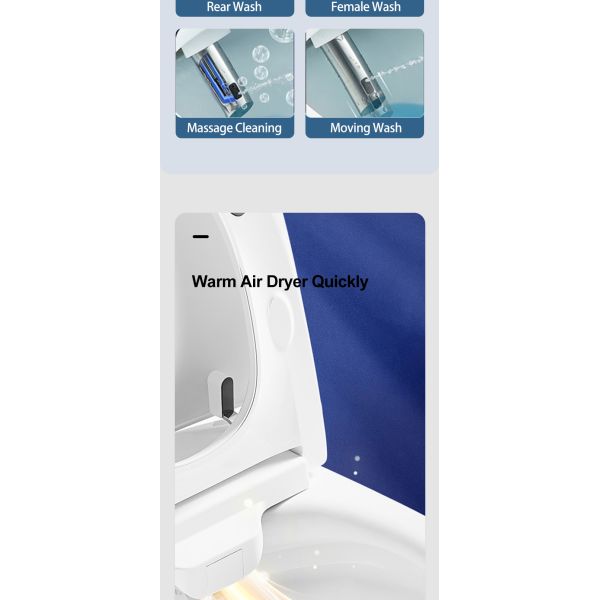ARROW Modern Smart Toilet with Siphon Flushing Heated Seat and Nozzle Self-cleaning Intelligent Bidet Toilet