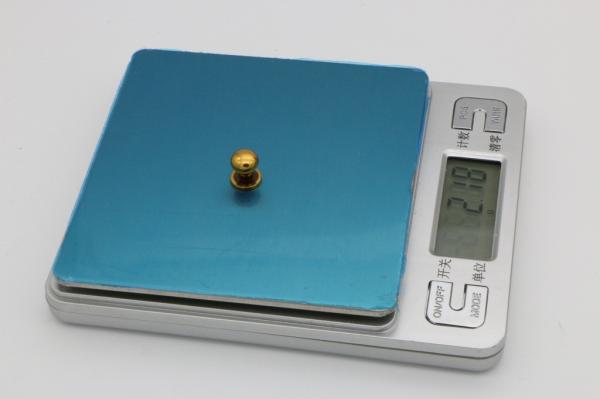 Leather buckle accessories high quality pure brass color 8 mm monk head nipple nail with screw