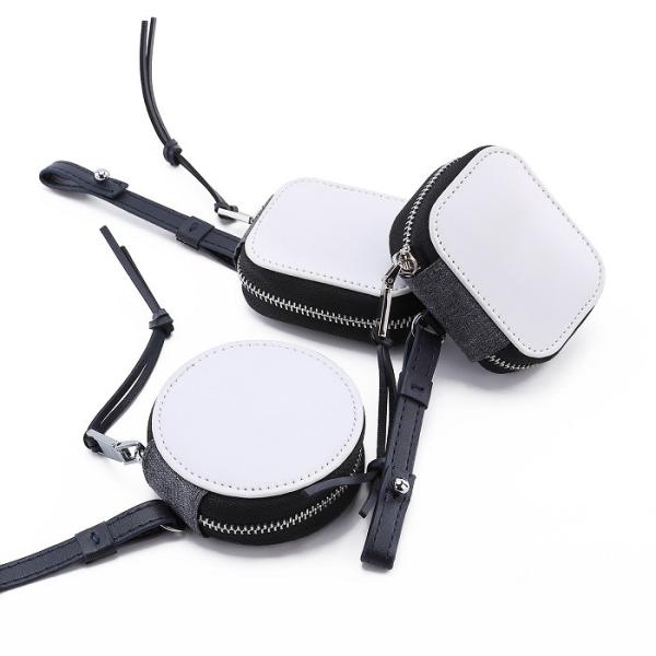 Leather Sublimation Airpods Bag Custom Headphone Bag For Sublimation Photos Printing