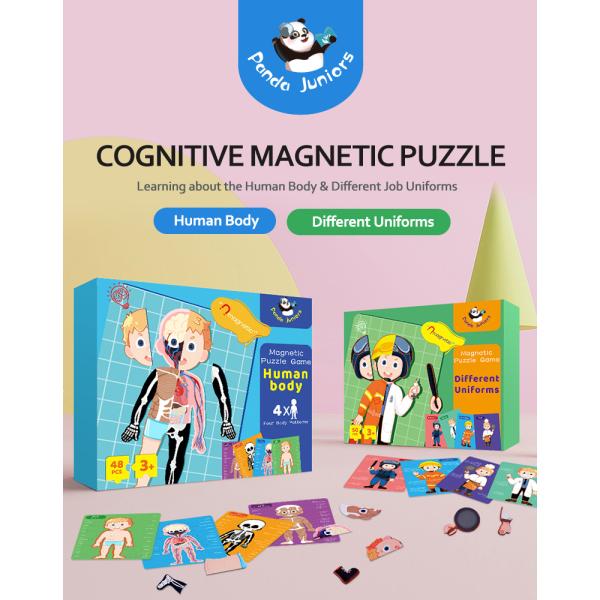 Игры головоломки СТЕРЖНЯ магнитные для человеческих мышц Scheletons органов частей тела уча