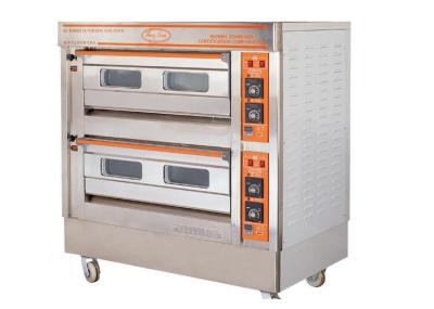 Forno de gás da plataforma de QL-4A dois/fornos bondes comerciais do cozimento com dispositivos de proteção automáticos