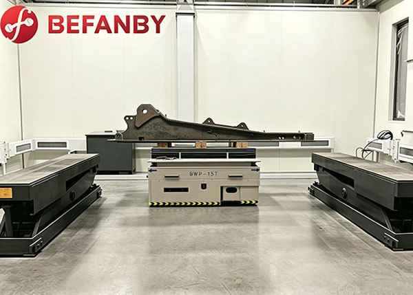 Dual Wheel Drive With Lift Device Use In The Factory Railless Transfer Vehicle