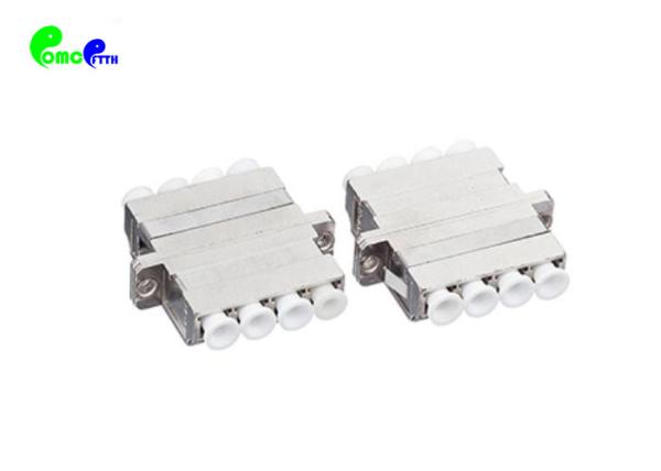 Adaptador da fibra ótica do metal do quadrilátero do LC com perda de inserção da flange 0.2dB baixa