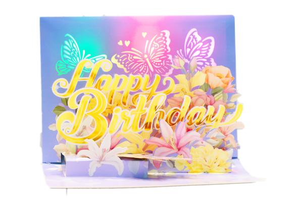 Artificial Style 3D Greeting Card with Customized Logo Design
