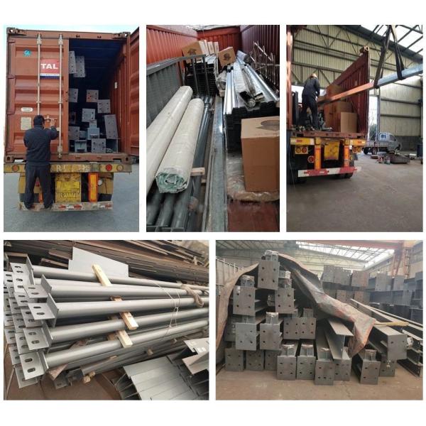 Wire Mesh Roof Steel Frame Warehouse , Welded Industrial Steel Buildings