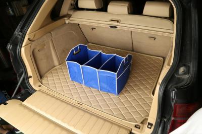 Non Woven Foldable Car Trunk Organizer Bag Storage Easy Clean Blue Color