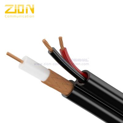 Cabo coaxial RG59 B/U 0.58mm do CCTV BC com 2 o revestimento do poder UV-PE do × 0.75mm2 CCA