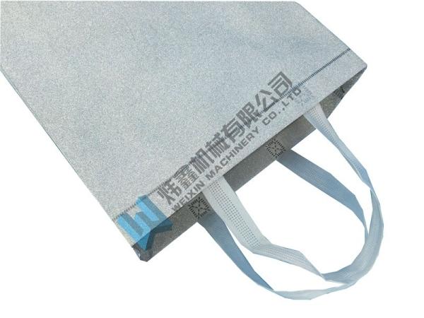 Top grade  Promotional Recycled silver Eco Bag With Glitter Lamination carry bag