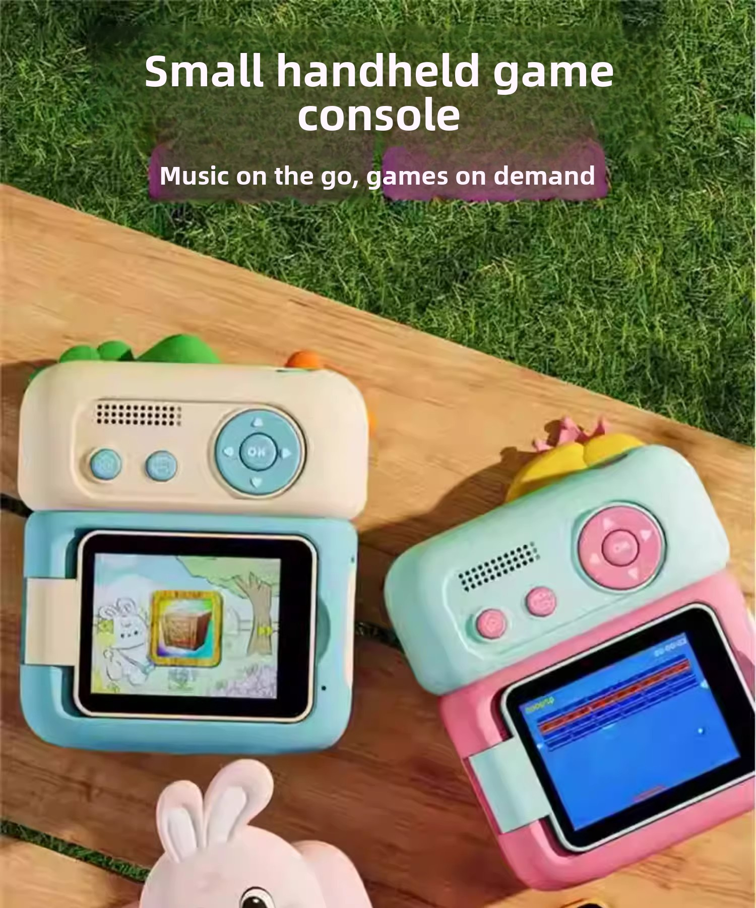 DLC  Multi-Function HD Dual Lens Kids Instant Digital Camera, Photo & Video , High-Definition Girl's Toy, Birthday Gift for Kids