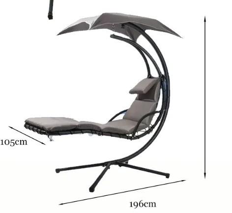 300LBS Patio Leisure Balcony Garden Hanging Swing Chair for Outdoor Wicker Furniture