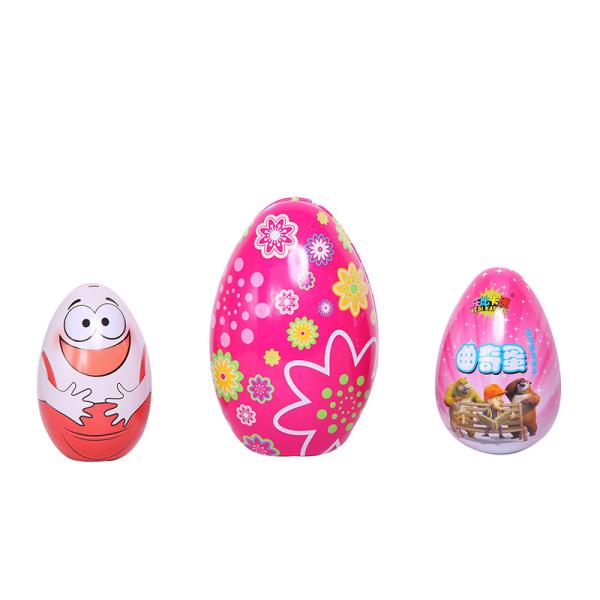 Egg shape tin, metal packaging, promotional tin, customized tin, food grade tin box, candy tin