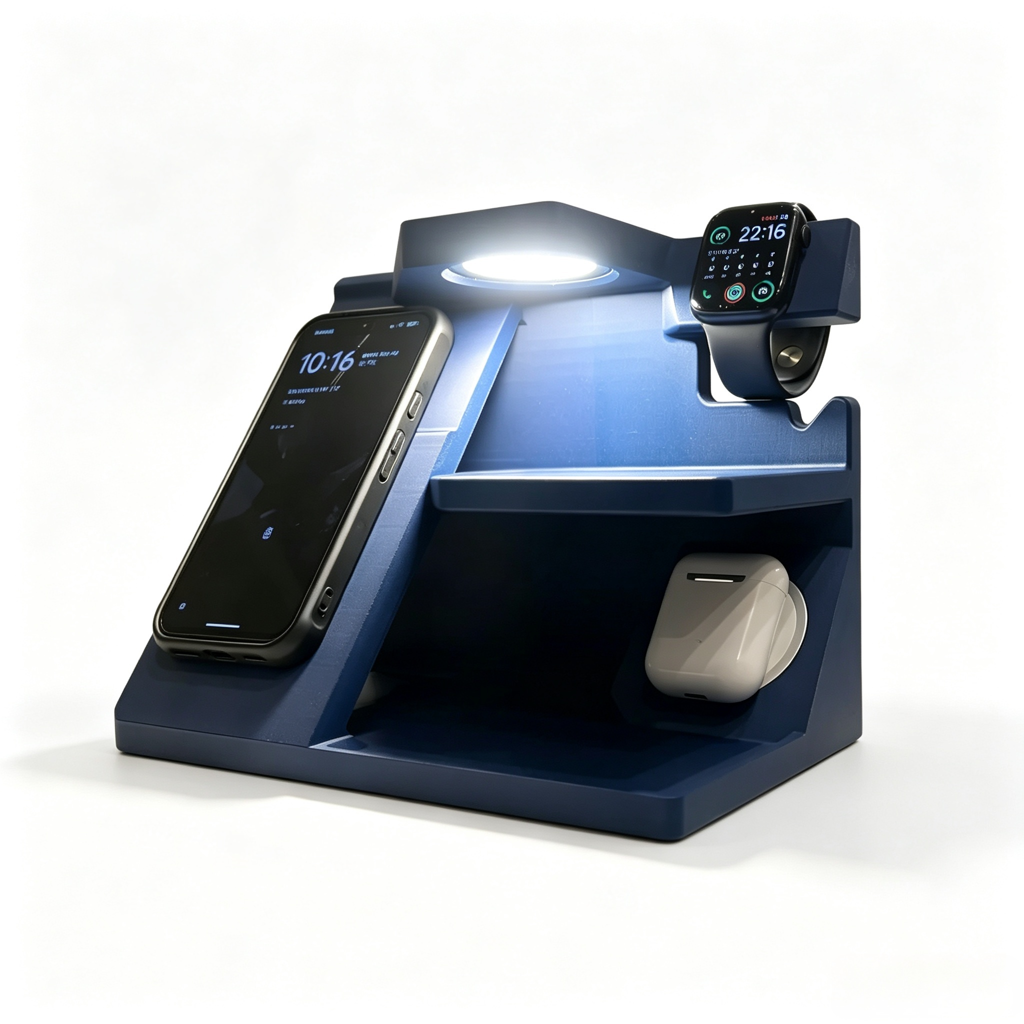 LED Night Light Charging Station 3 In 1 Organizer Bedroom 3d Printing Products To Sell