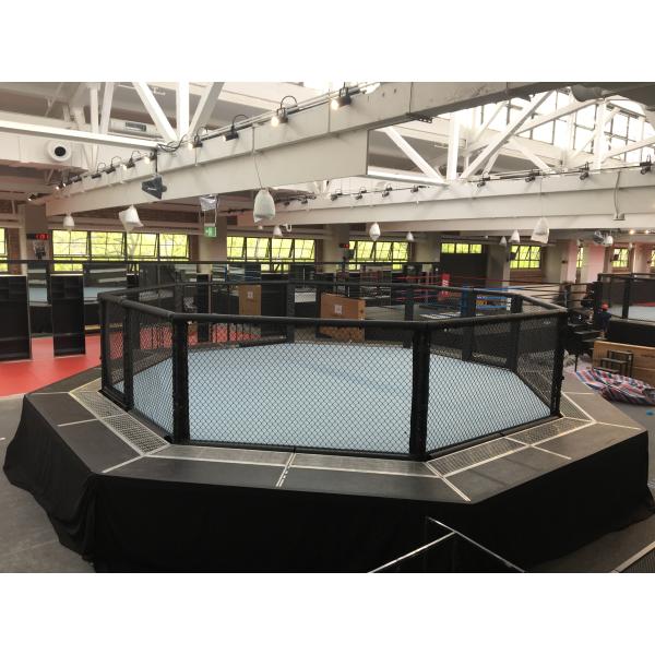 ISO9001 8x8m Octagon MMA Cage 100cm Stage With T-Catwalk