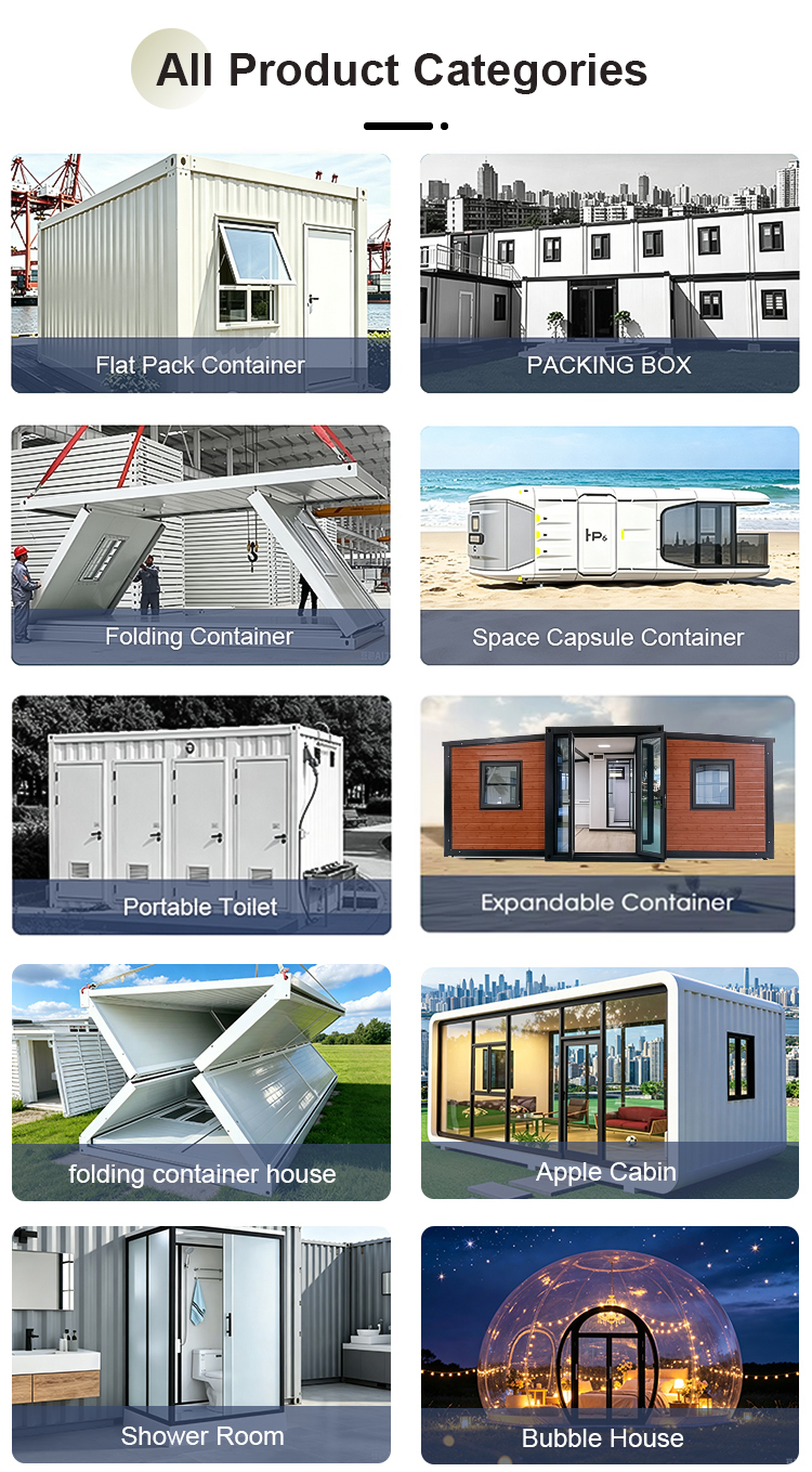 Small 10ft Expandable Prefab Modular Flat Pack Folding Design Durable Steel Frame Container House for Office Use Mobile House