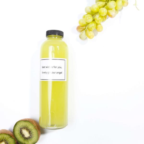 Thin Body Glass Drink Bottles Glass Juice Bottles 500ml 16oz With Screw Lids