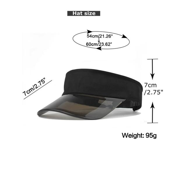 Outdoor Sunshade Hat Visor Customized Logo Summer Sun Visor Hat Transparent Visor Cap