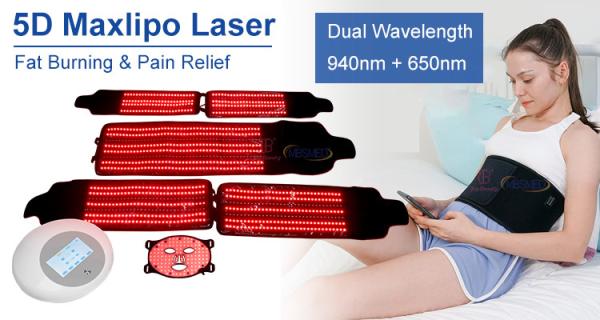 Máquina de emagrecimento a laser de 650NM Lipo Cinturão Terapia de Luz Perda de polegada Esculptura corporal