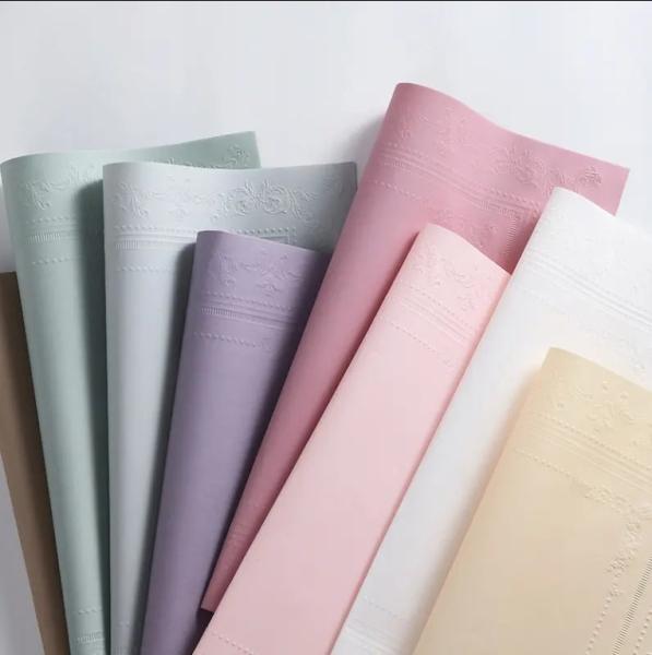 Customized 53*53 CM Colorful 3D Printed Rose Flower Wrapping Paper for Fresh Flower