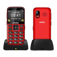 UNIWA V1000 Téléphones portables pour personnes âgées 4G Téléphone portable pour personnes âgées