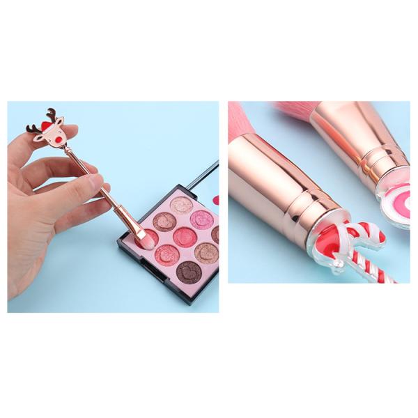 Забота красоты щетки макияжа рождества лося Beginner 8PCS косметическая личная