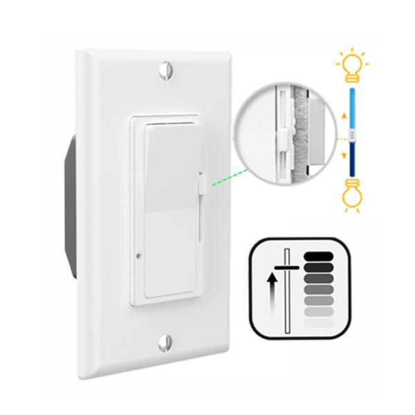 0 - 10V LED Dimmer Switch Digital IC Control Rocker Dimmer Switches Customized With Slider