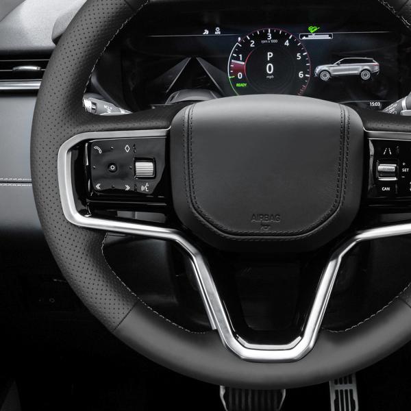 Hand Stitch Genuine Leather Steering Wheel Cover for Land Rover Range Rover Sport III(L461) Evoque II (L551)  Velar (L560)