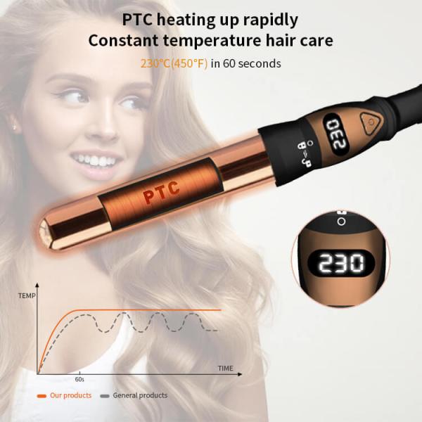 Утюг Pro турмалина 5 частей заменимого керамический завивая