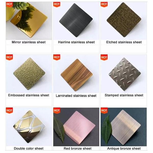 ASTM 420 430 Stainless Steel Sheet Plate Gold Sliver Mirror Color For Decoration