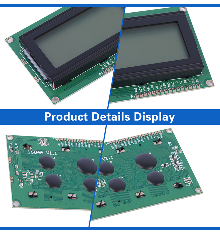 Gray Film 1604A Multiple Word Libraries 02*16 LCM LCD Display Screen ST7066U Liquid Crystal Display
