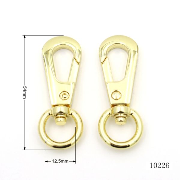 Custom Logo Gold Snap Hooks Corrosion Resistant Snap Hooks For Bags Handbag