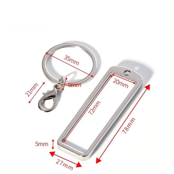 Zinc Alloy Metal Custom Souvenir Car License Plate Metal Keyring Keychain Sublimation Car License Plate Keychain