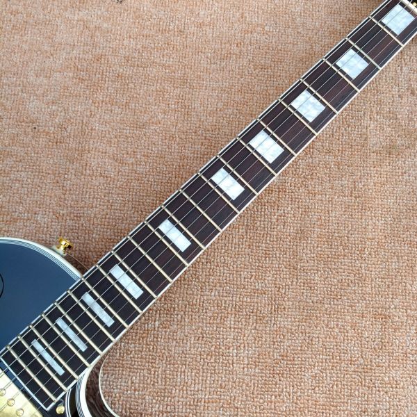 High Quality Custom LP electric guitar, Red Flame Maple Top electric guitar with Gold hardware, free shipping