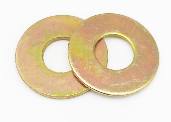 Yellow DIN 9021 Metal Flat Washers / Standard Plain Washers High Tensile