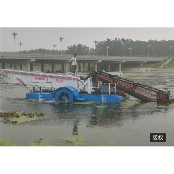 Fully Automatic Aquatic Grass Harvester with Full Hydraulic Drive for High Efficiency Floating Weed Collection