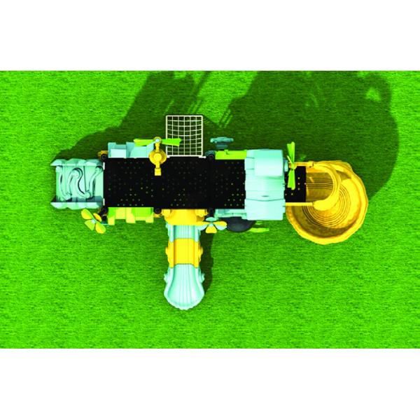 High Strength Outdoor Plastic Slide , Backyard Playground Equipment Anti Crack