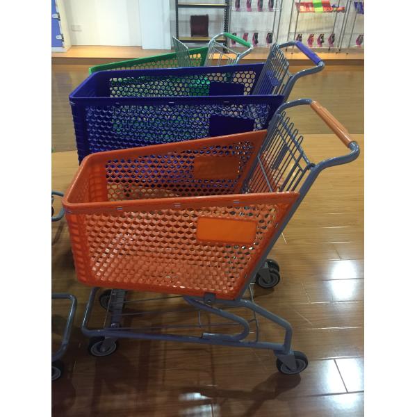 пластиковая корзина вагонетки 125L на корзине ODM колес каретной