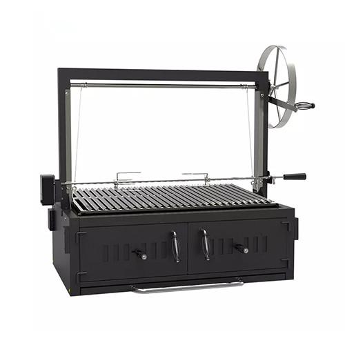 Outdoor Drop In Charcoal Grills Bbq Built In Smoker Roasting Machine Metal Roaster 50.3