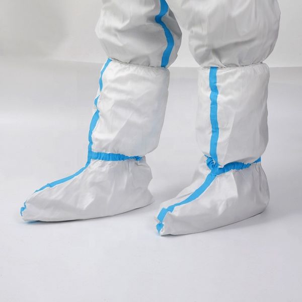 Haixin Health Disposable Microporous Film Boot Cover Water Resistant Shoe Cover Water Repellent Overshoe Anti Bacteria CE