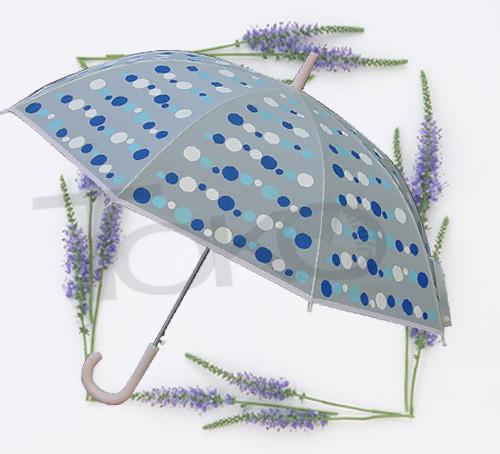 Large Kids See Through Umbrella Plastic Transparent Fabric White Metal Frame