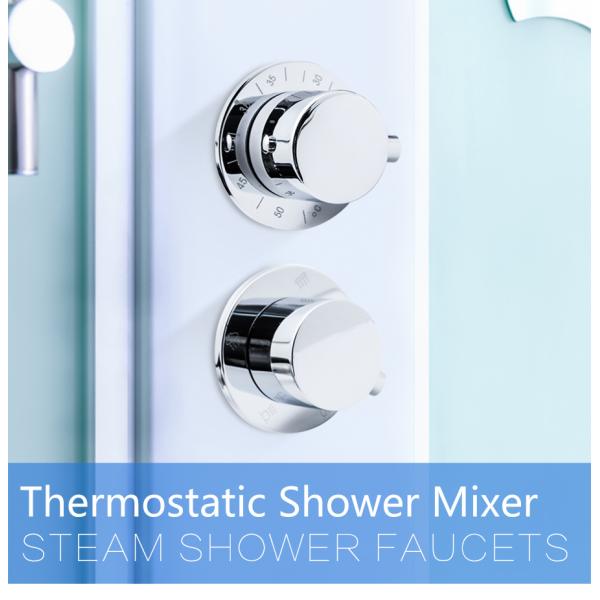 Distance 12.5CM Bathroom Fixtures And Fittings / 38 Degree Thermostatic Shower Mixer Valve