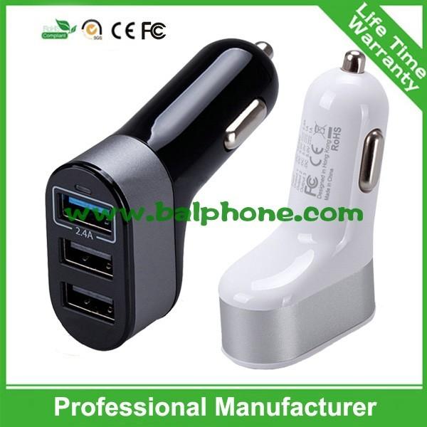5V 5.1A 3 port USB Car Charger ,3usb car charger,3usb travel charger for iphone 6 for ipad