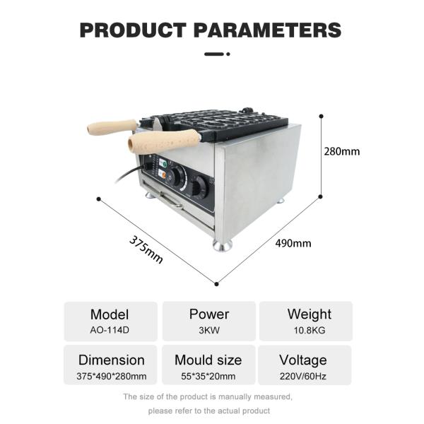 14PCS Японская рыбная форма Тайяки производитель электрический мини вафли конусовый пекарня для 220В