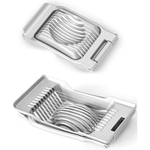 Stainless Steel Egg Slicer for Perfectly Sliced Boiled Eggs and Juicy Strawberries