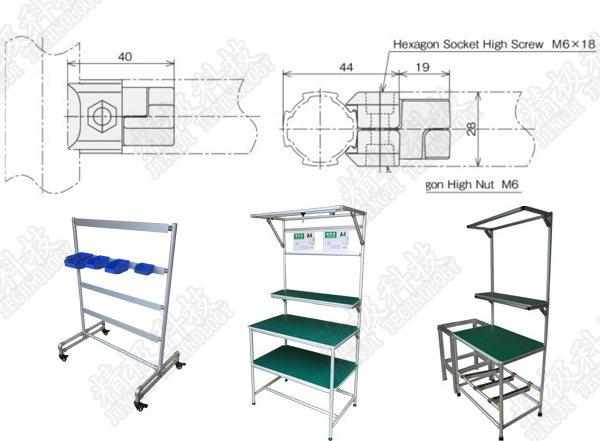 Dismantling Aluminum Tubing Joints , aluminium tube joints for Rack System